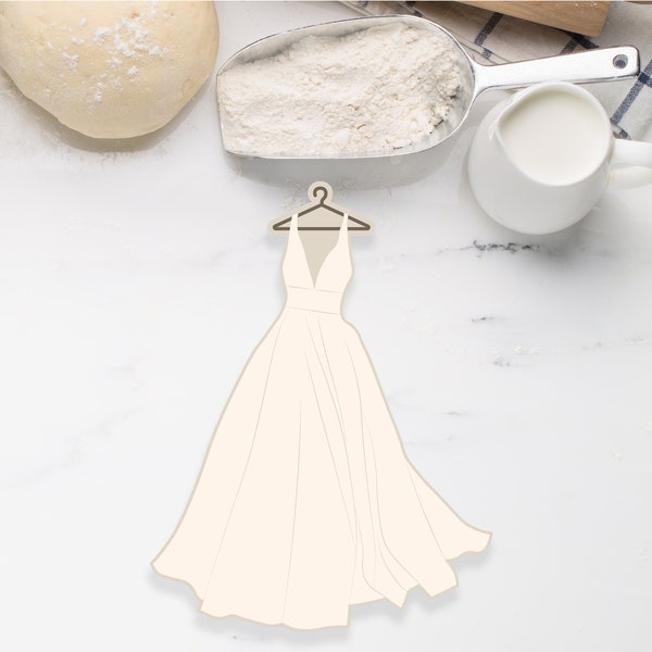 Wedding Dress Cookie Cutter STL DIGITAL DOWNLOAD