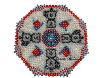 PDF pattern for beaded doily with coffee pot 14 cm, code LC 3/2016