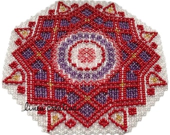 PDF pattern for beaded doily 16 cm, code LC 3_2015