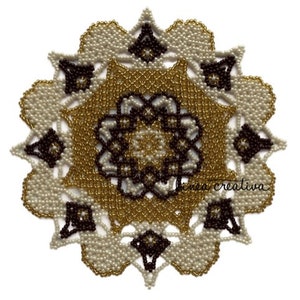 PDF pattern for beaded doily 17 cm, code LC 29 image 1