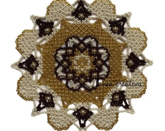 Patrón PDF para tapete de pedrería 17 cm, código LC 29