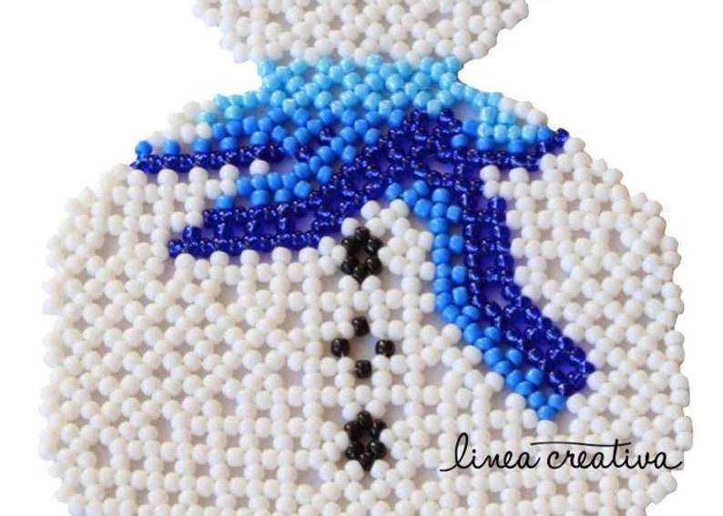 PDF Pattern for Beaded Snowman 8 X 16 Cm, Code LC 1/2015 - Etsy