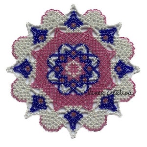 PDF pattern for beaded doily 17 cm, code LC 29 image 3