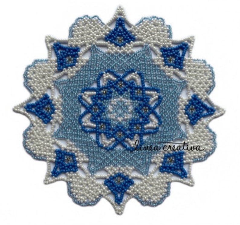 PDF pattern for beaded doily 17 cm, code LC 29 image 2