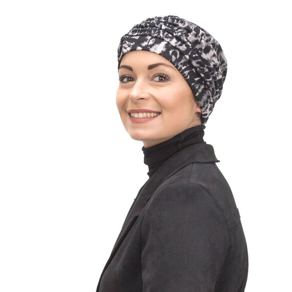 Chemo hat hats for hair loss cancer hats leopard print Etsy