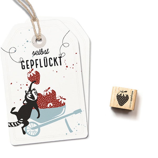 Ministempel Erdbeere