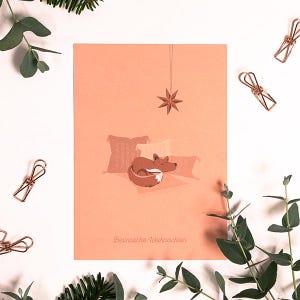 Cartolina di Buon Natale - Fox Mia