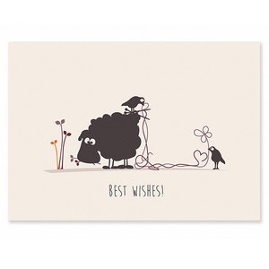 Postkarte Best Wishes