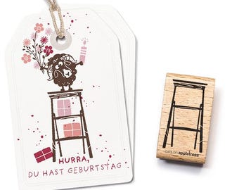 Stamp wooden ladder