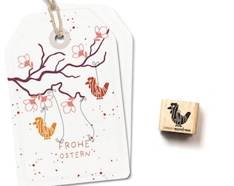 Mini Stamp Wooden Pendant Chicken