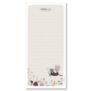 Notizblock DIN lang Shopping List Katze Bild 2