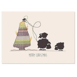 Cartolina Buon Natale (pecora)