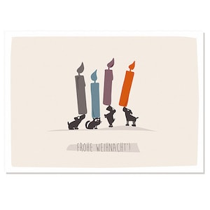 Carte postale Joyeux Noël - bougies