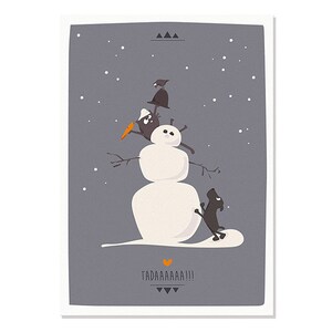 Cartolina Tadaaaaaa! - Pupazzo di neve