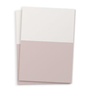 Conjunto de cartões em branco HALF - areia e rosa claro