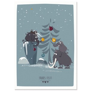 Cartolina Buon Natale - Mammut