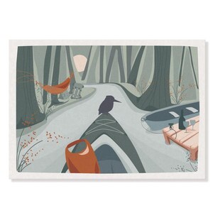 Carte postale Rêves de canoë