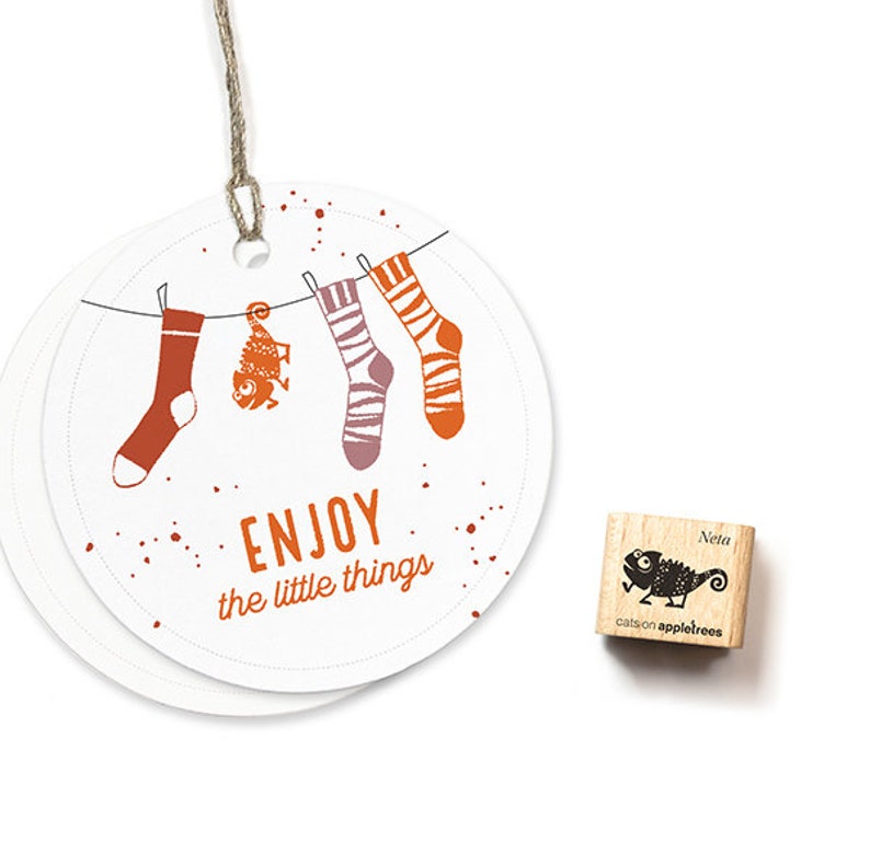Netas Stamp Mini Stamp Neta the Chameleon - Etsy
