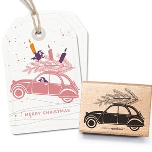 Stempel Auto 3 met Kerstboom