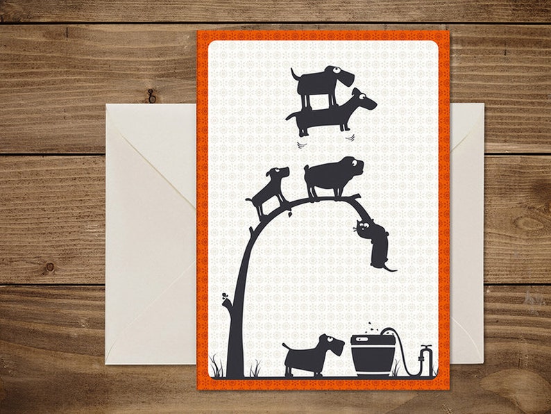 Folding card /' water trough /'