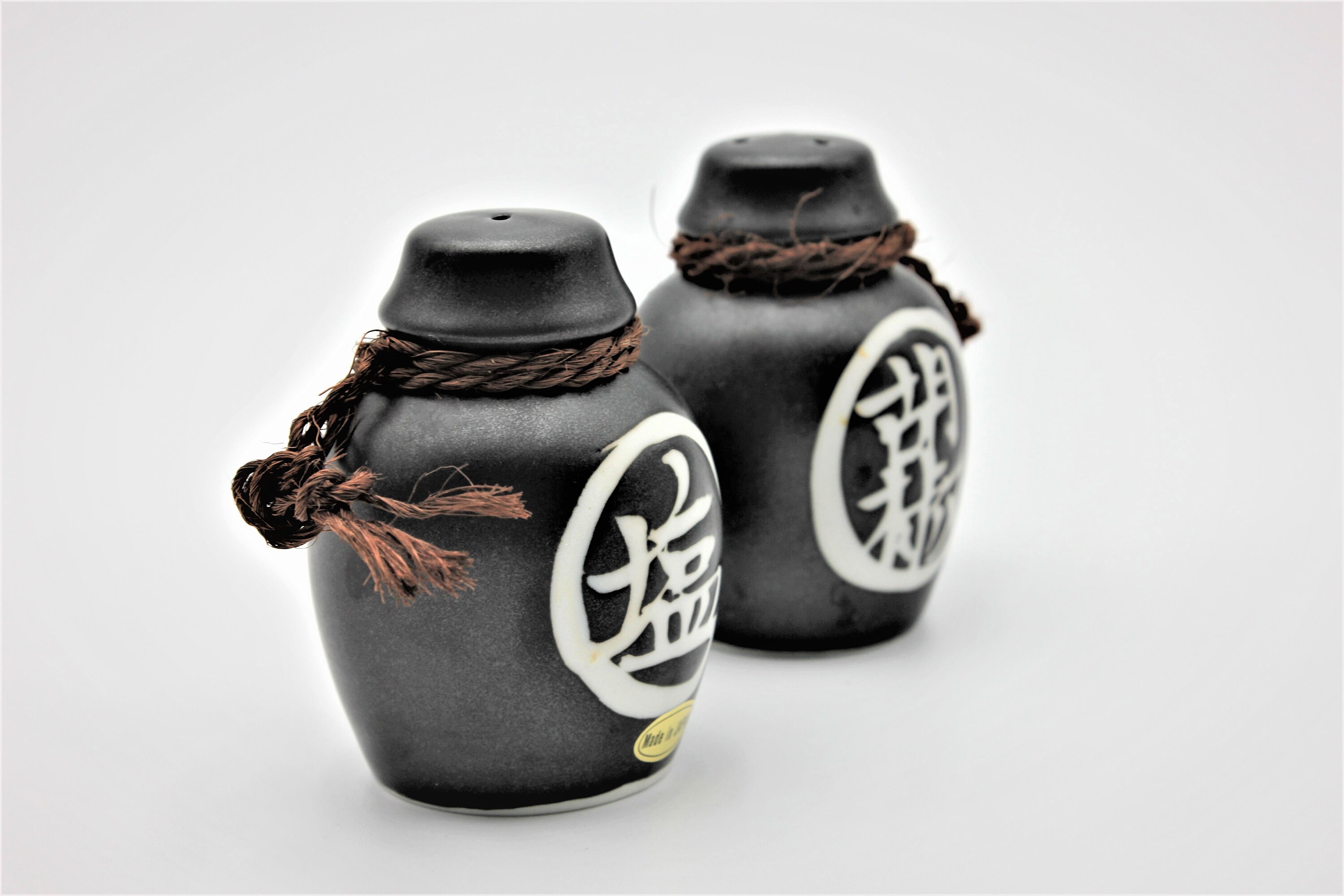 Japanese Writing Salt and Pepper Shakers Vintage Porcelain Etsy