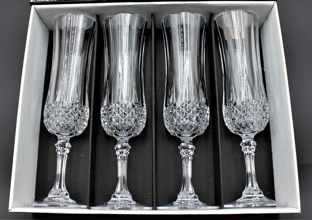 Cristal D'arques Longchamp Crystal Flute Champagne Glasses Etsy