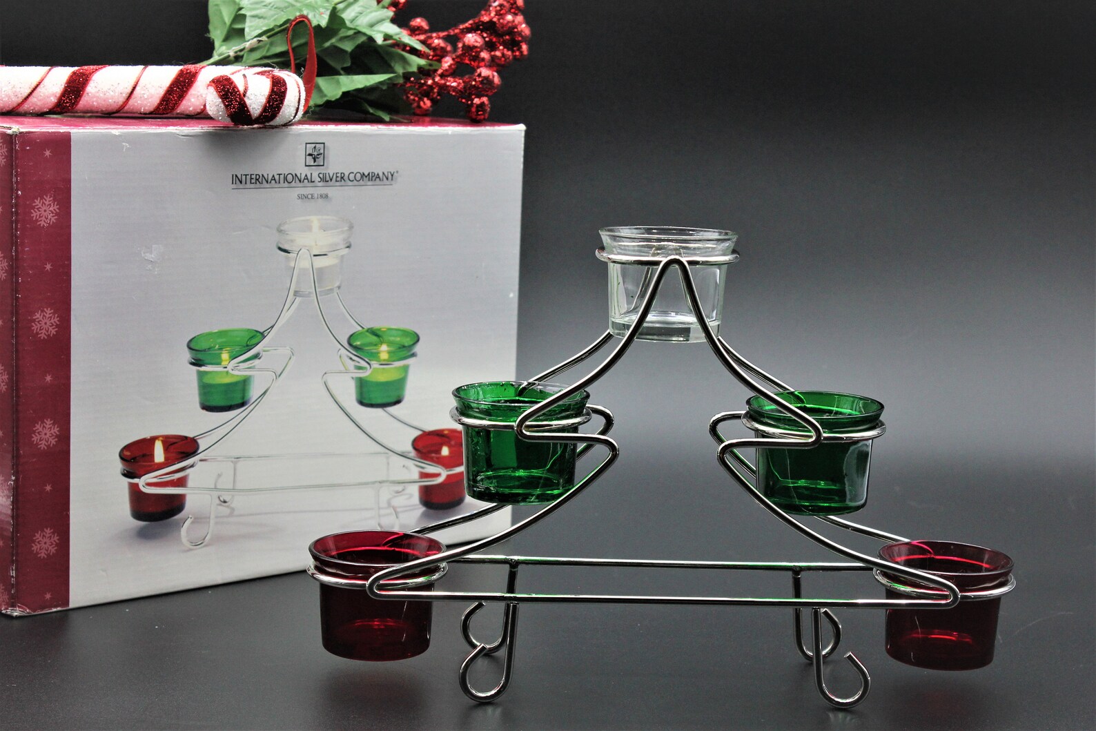 Metal Retro Christmas Tree Votive Holder Vintage Etsy