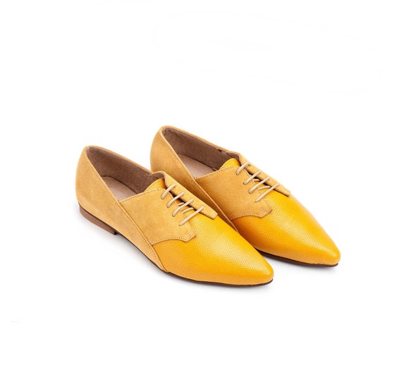 yellow shoes womens flats