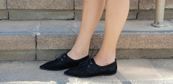 Vegan Shoes Black Shoes Pointed Shoes Derby Shoes Vegan Etsy