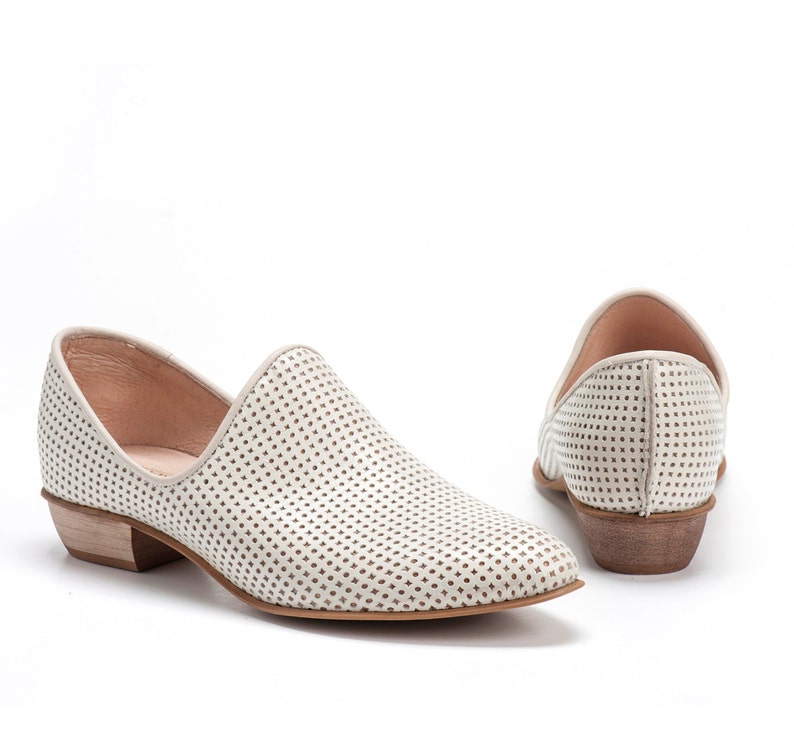 womens cream flat shoes