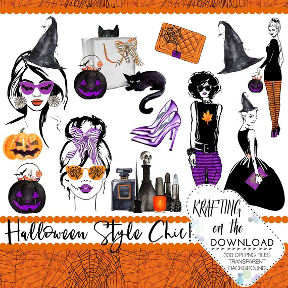 halloween fashion clipart png file watercolor halloween fashion clip art set halloween fashion planner girl png halloween fashion clipart