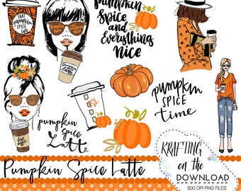 pumpkin spice latte clipart set pumpkin coffee clip art pumpkin spice png file pumpkin spice latte png files coffee clipart pumpkin coffee