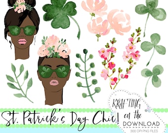 watercolor st patricks day clipart png file watercolor st patrick's day clip art set watercolor shamrock png file african american