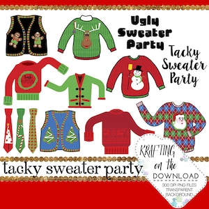 tacky sweater clipart set ugly sweater clip art png file holiday sweater clip art set tacky sweater png file christmas sweater clipart set
