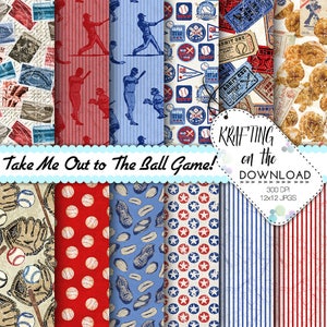 vintage baseball paper pack baseball digital paper baseball backgrounds baseball scrapbooking papers vintage baseball digital background