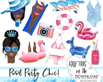 watercolor pool party clipart png file watercolor african american girl clip art summer fashion clipart png pool float png pool party png