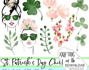 watercolor st patricks day clipart png file watercolor st patrick's day clip art set watercolor shamrock png file watercolor peony clipart