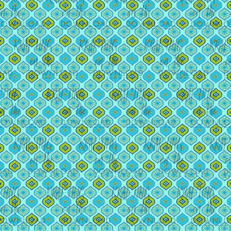 Download Serendipity paisley digital paper pack shabby chic aqua | Etsy