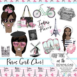 paris clipart set watercolor paris girl clip art png file watercolor paris medium skin tone planner girl clipart watercolor paris clip art