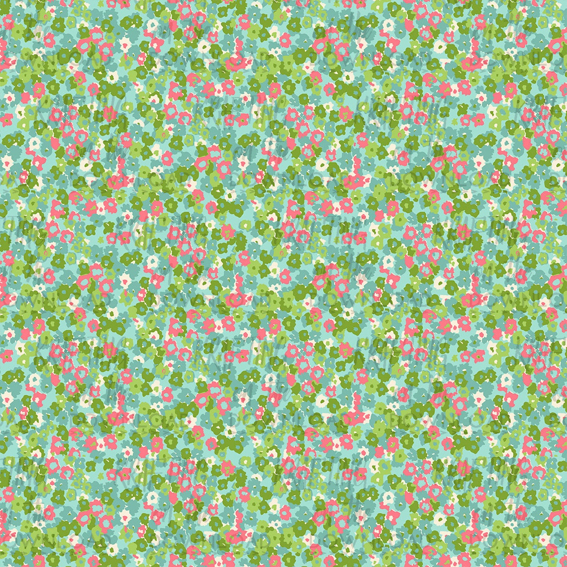 Shabby Chic Floral Digital Paper Pack Pink and Mint Blush Pink Pastel ...