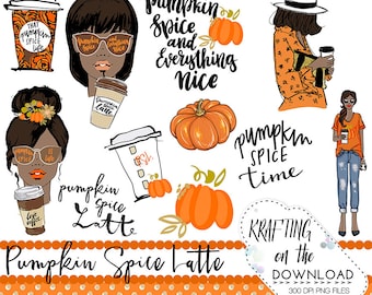 pumpkin spice latte clipart set pumpkin coffee clip art pumpkin spice png file pumpkin spice latte png files coffee clipart medium skin tone