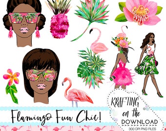flamingo clipart set watercolor flamingo clip art png file watercolor medium skin tone planner girl clipart watercolor summer clip art