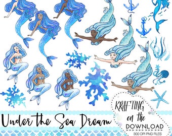 mermaid clipart watercolor mermaid clip art mermaid png file glitter mermaid clipart set watercolor mermaid png files MEGA PACK!