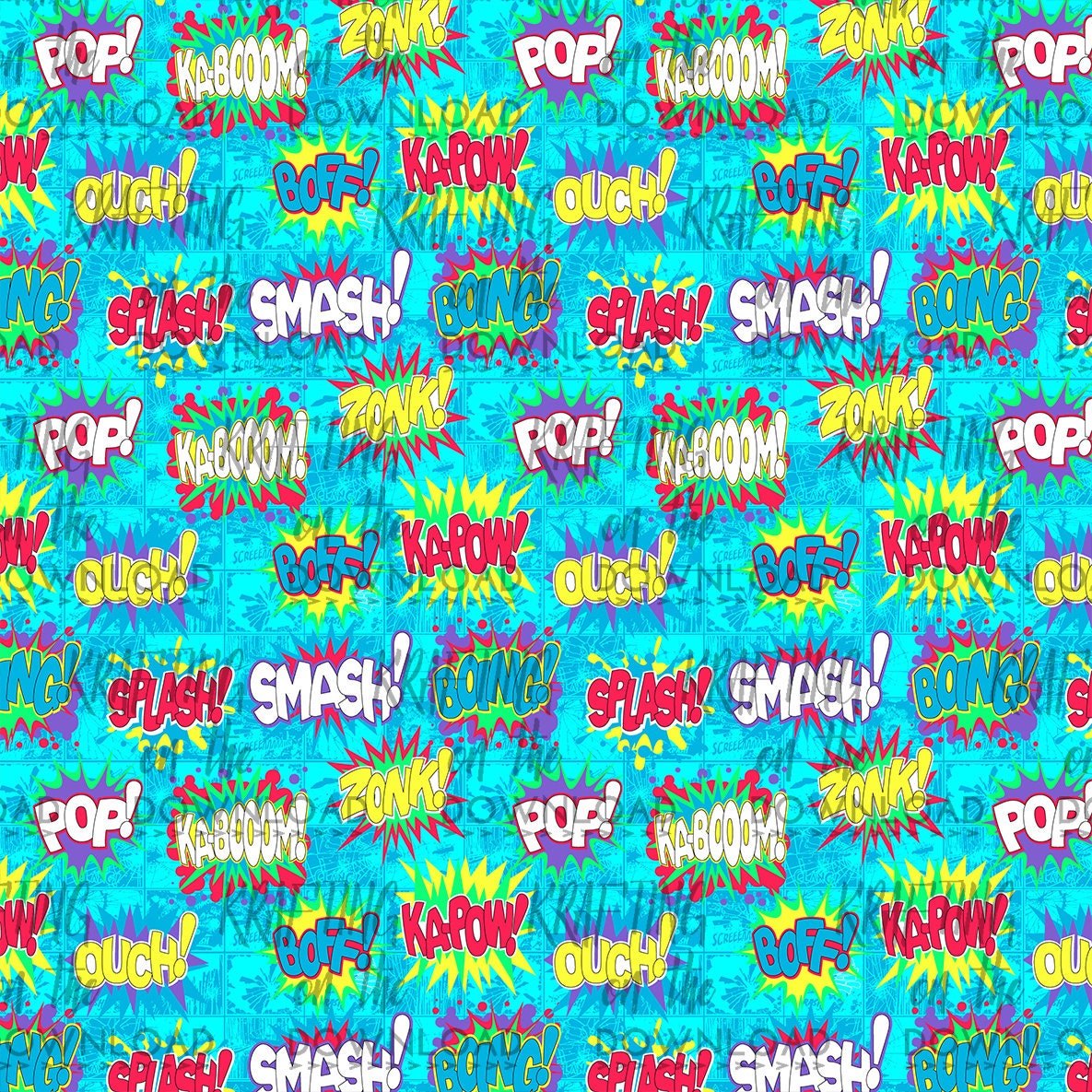 Superhero Bright Paper Pack Superhero Digital Paper Superheroes Paper ...