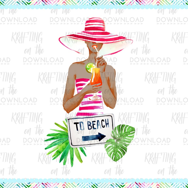 watercolor beach girl clipart png file watercolor beach girl clip art set watercolor summer medium skin tone planner girl png clipart image 4