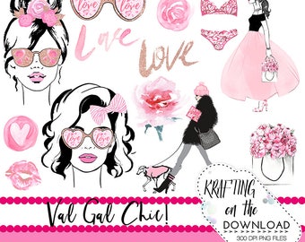 watercolor valentines day clipart png file watercolor valentine's day clip art set watercolor planner girl png file valentine girl clipart