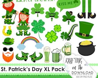 st patricks day clipart png file st patrick's day clip art set shamrock png file leprechaun clip art irish clipart set st pats png files