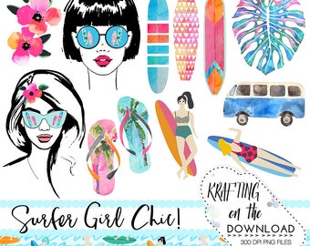 watercolor surf girl clipart png file watercolor surfer girl art set watercolor summer planner girl png watercolor surf girl clipart