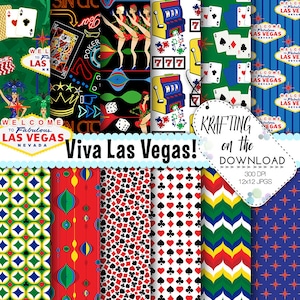 vegas digital paper casino digital paper las vegas paper pack casino paper pack casino night paper gambling scrapbook paper