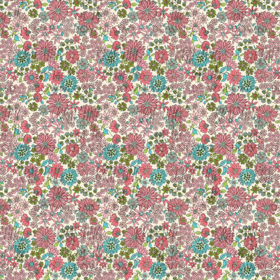 Shabby Chic Floral Digital Paper Pack Pink and Mint Blush Pink Pastel ...